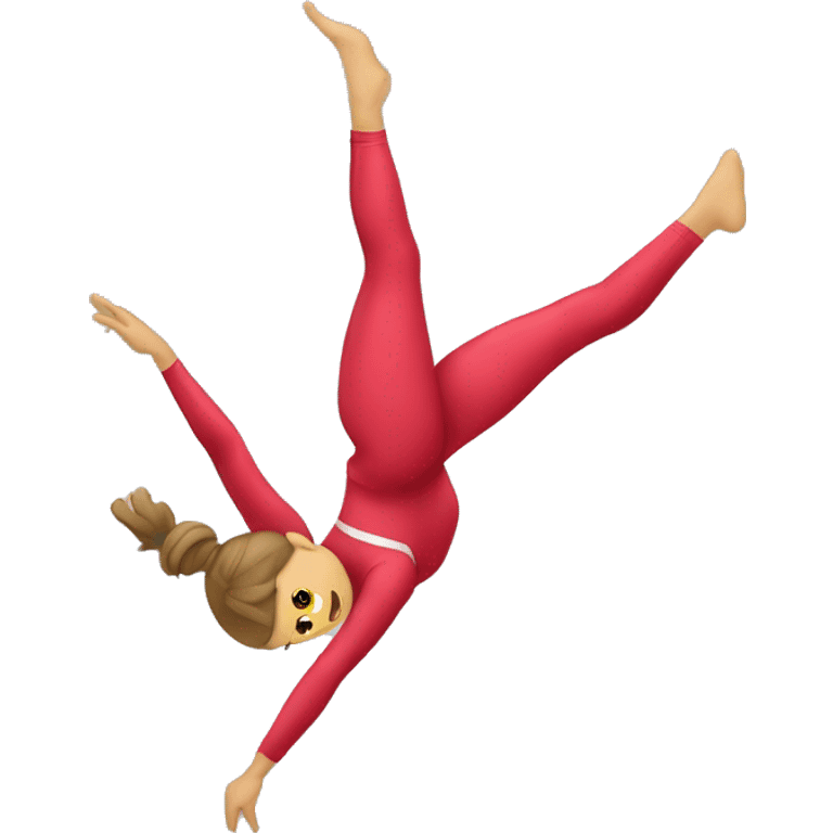 Femme fesant de la gymnastique sur des bars asymétrique  emoji