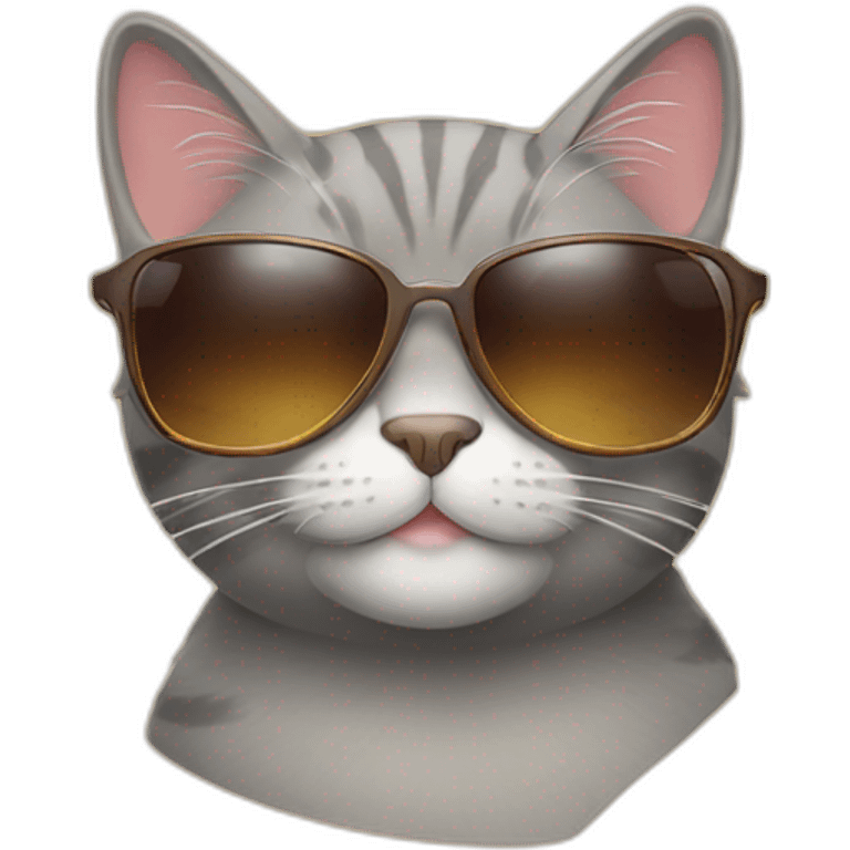 Cat with sunglasses emoji