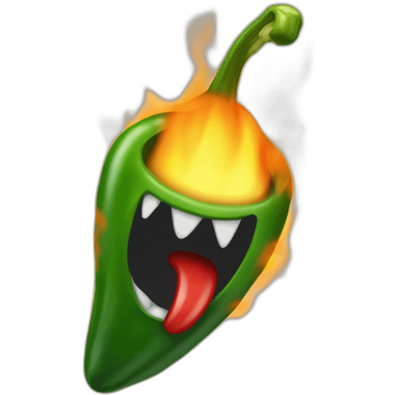 SPICY MONSTER JALAPENO IN FIRE emoji