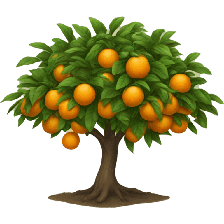 Orange tree emoji