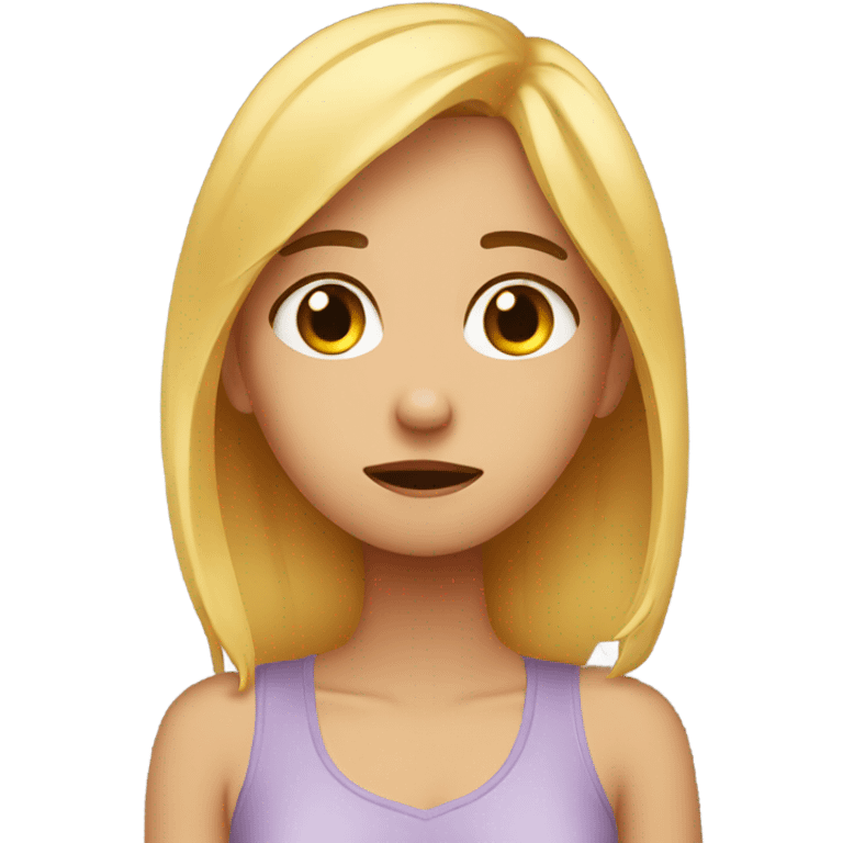 Girl worrying about her girlfriend  emoji