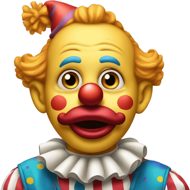 Clown with shh emoji