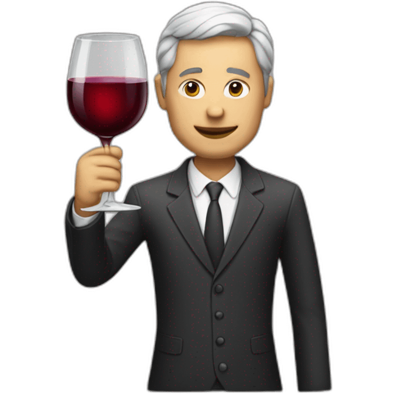 un man who drink a glass of wine emoji