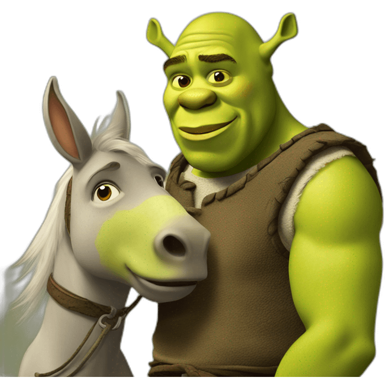 Shrek and his donkey emoji