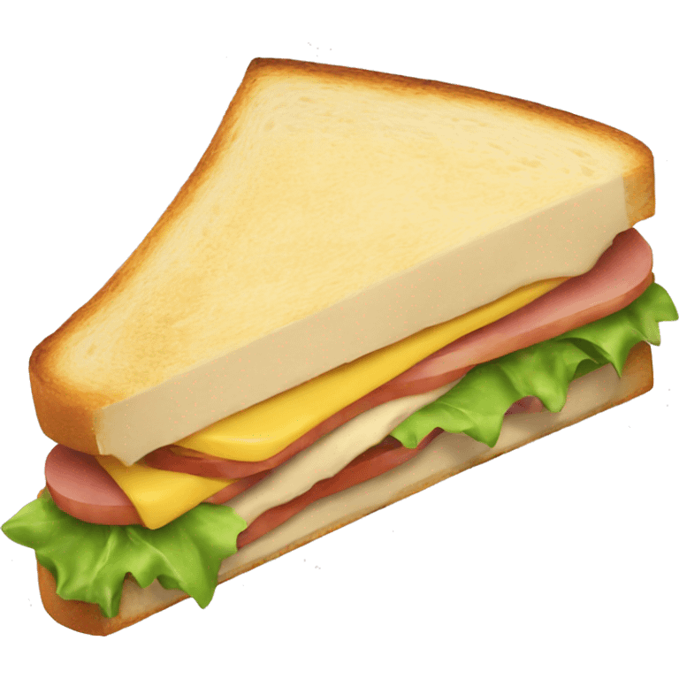 tasty sandwich with bite taken from it on the top right corner emoji