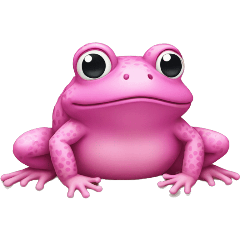 Pink toad on a beach emoji