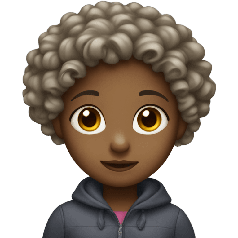 little girl with curly hair emoji