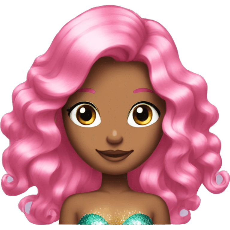 Pretty glitter hair mermaid emoji