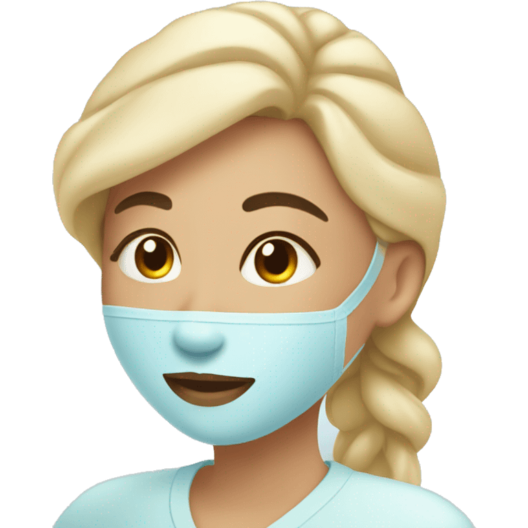 woman doing skin care  emoji