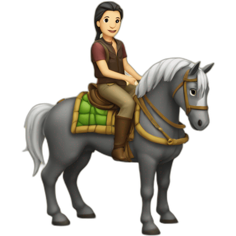 cheval sur tortue emoji