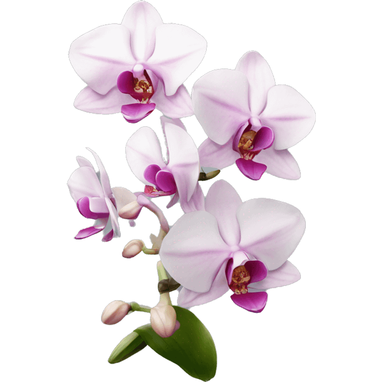 pink and white orchid  emoji