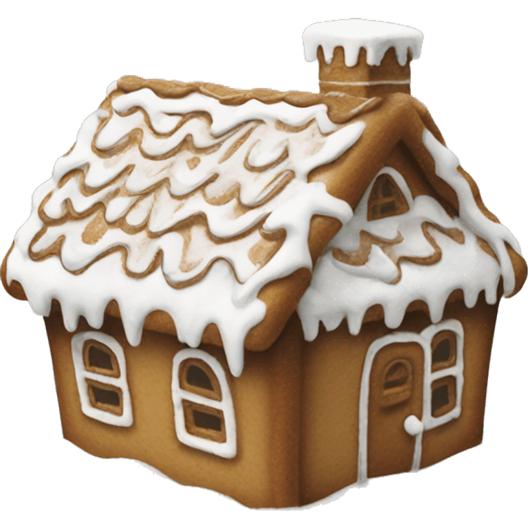 gingerbread house snow on top of roof emoji