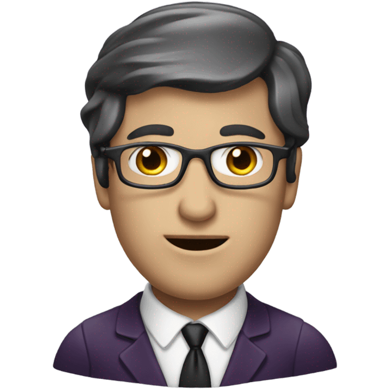 Aubergine in the face of a lawyer emoji