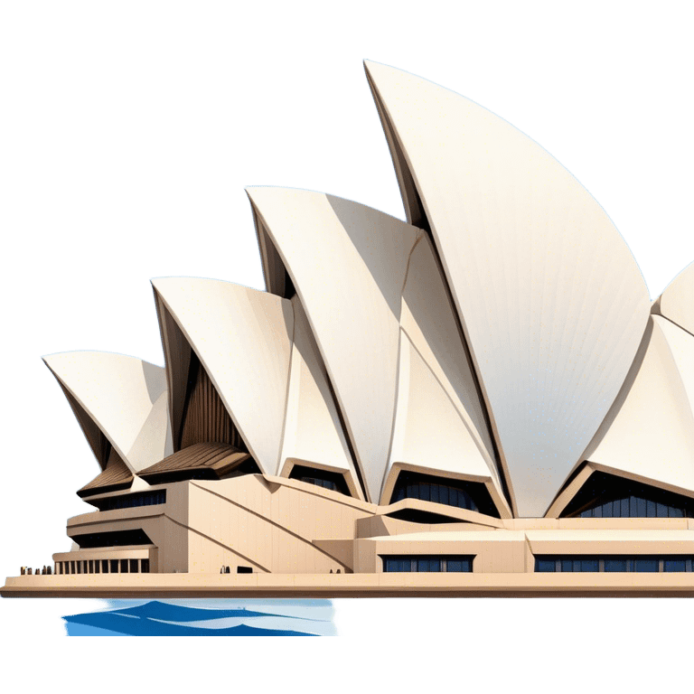 Cinematic Realistic Sydney Opera House Landmark Emoji, depicted with its iconic sail‚Äêlike design set against a clear blue sky, rendered with crisp architectural detail and dynamic lighting. emoji