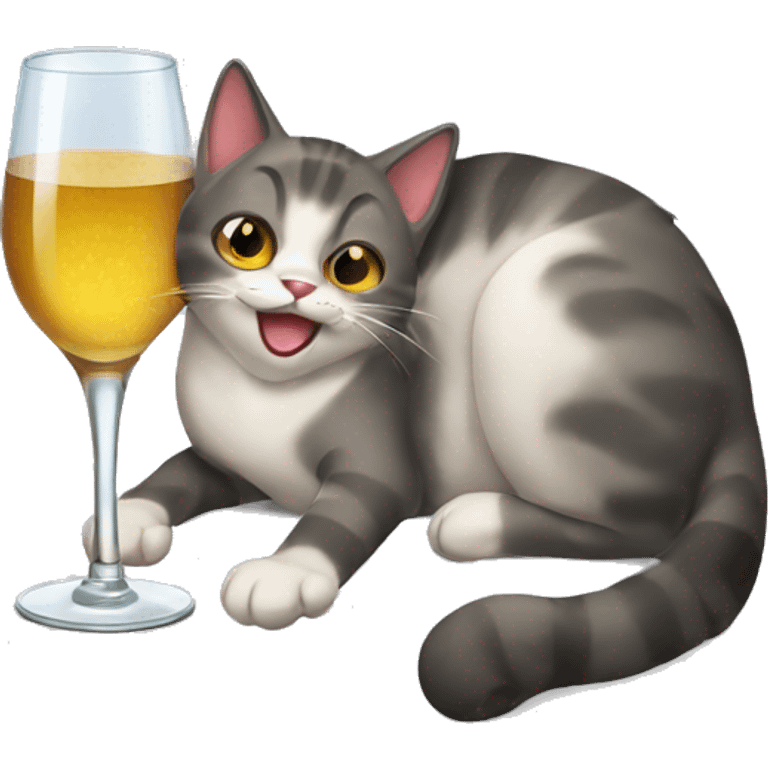 Drunk cat emoji