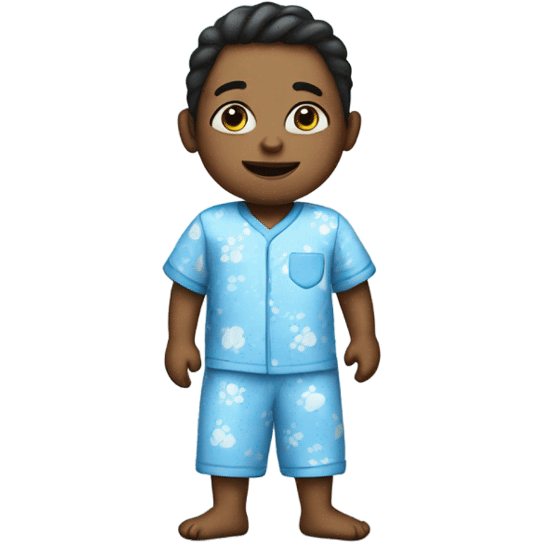 child in blue pajamas emoji