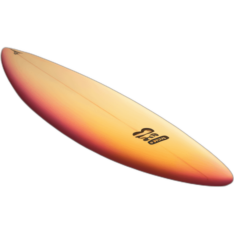 surfboard on the beach at sunset emoji