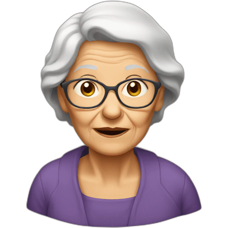 old woman emoji