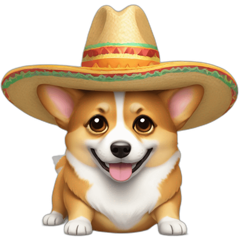 corgi with sombrero emoji