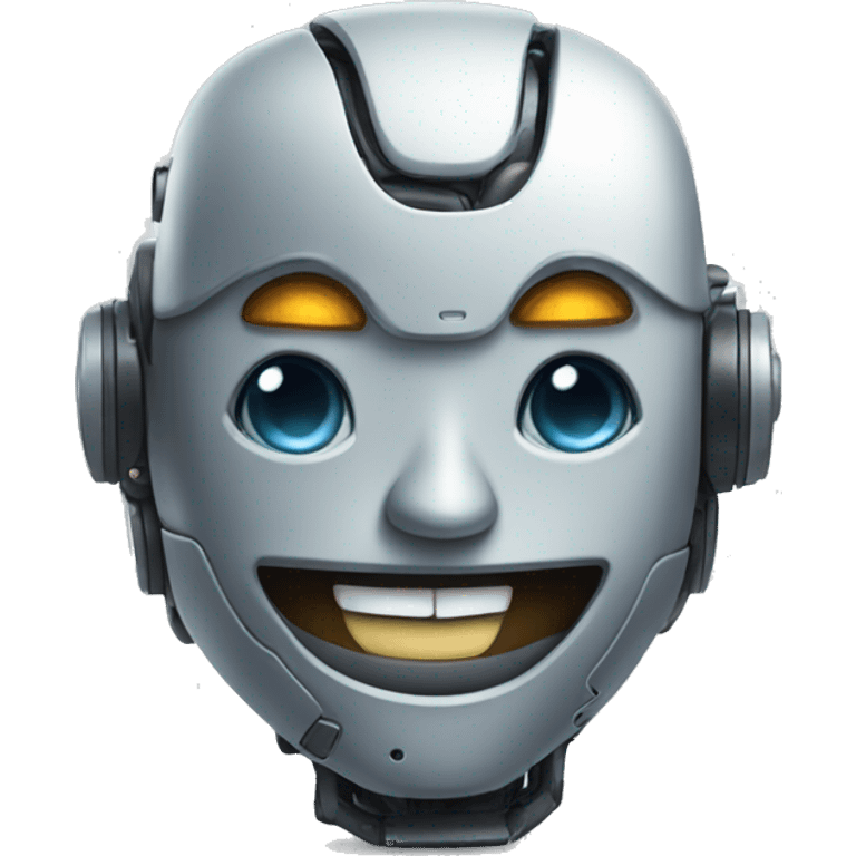 the robot smiles emoji