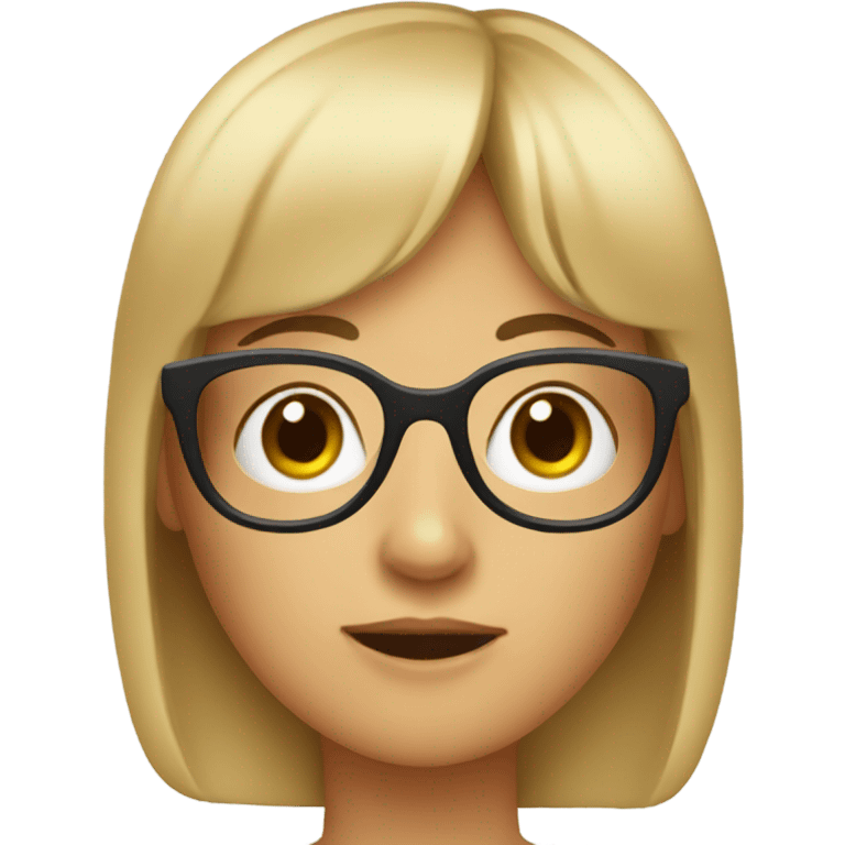  Kathy bangs and glasses emoji