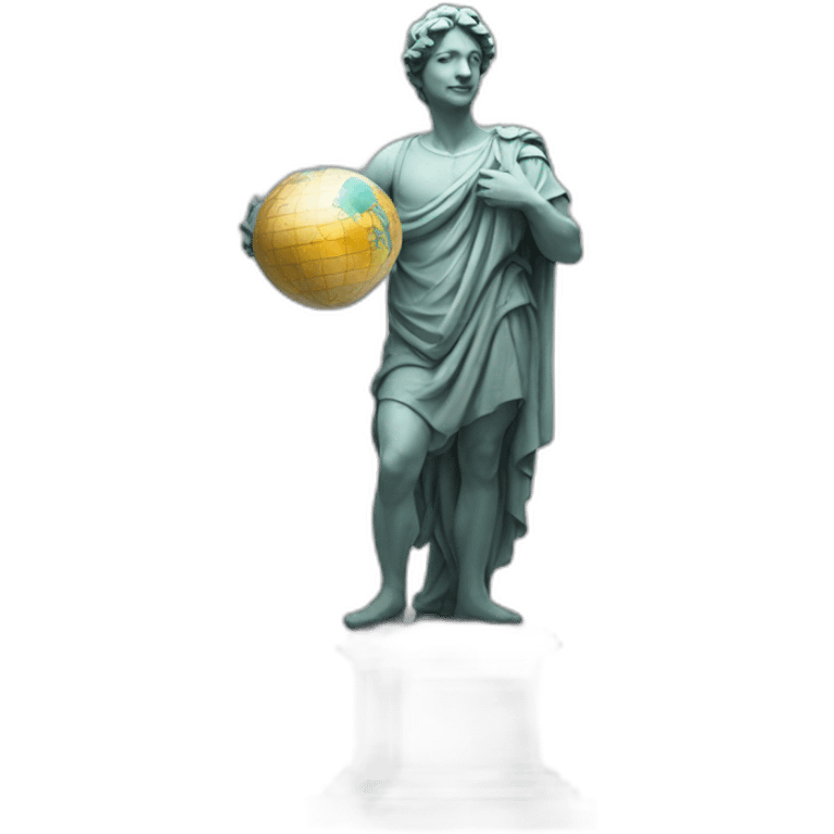 italian statue holding a globus emoji