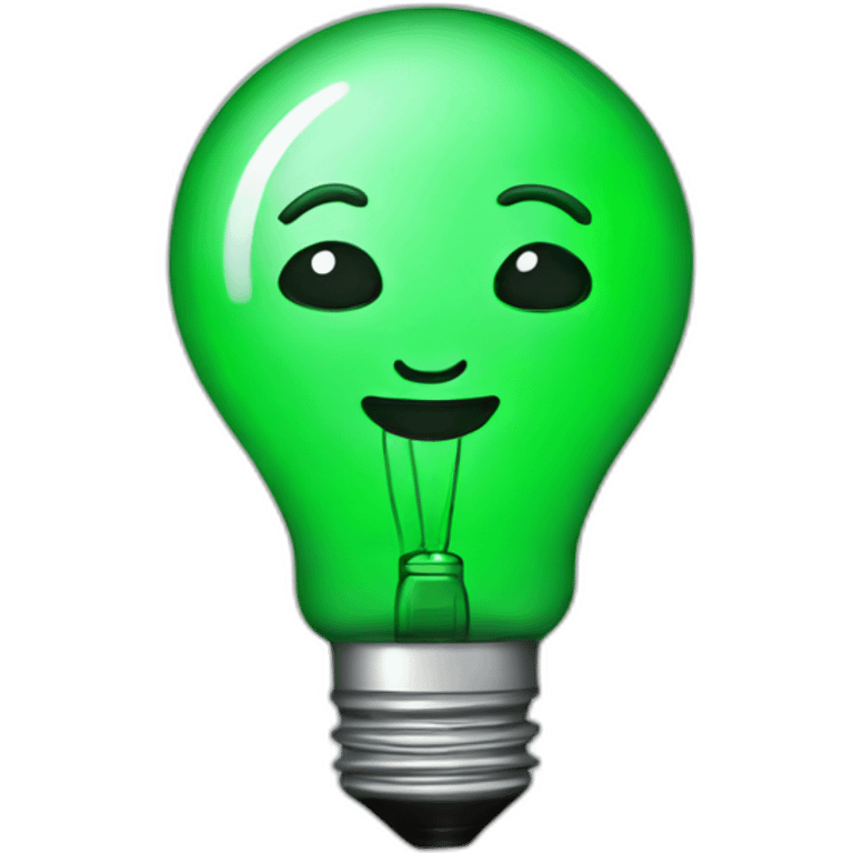 green lightbulb emoji