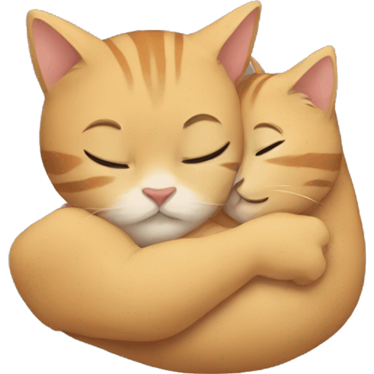 cats hugging  emoji