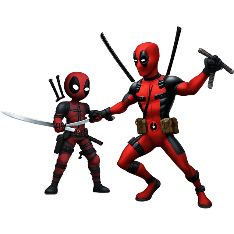 Deadpool vs alien emoji