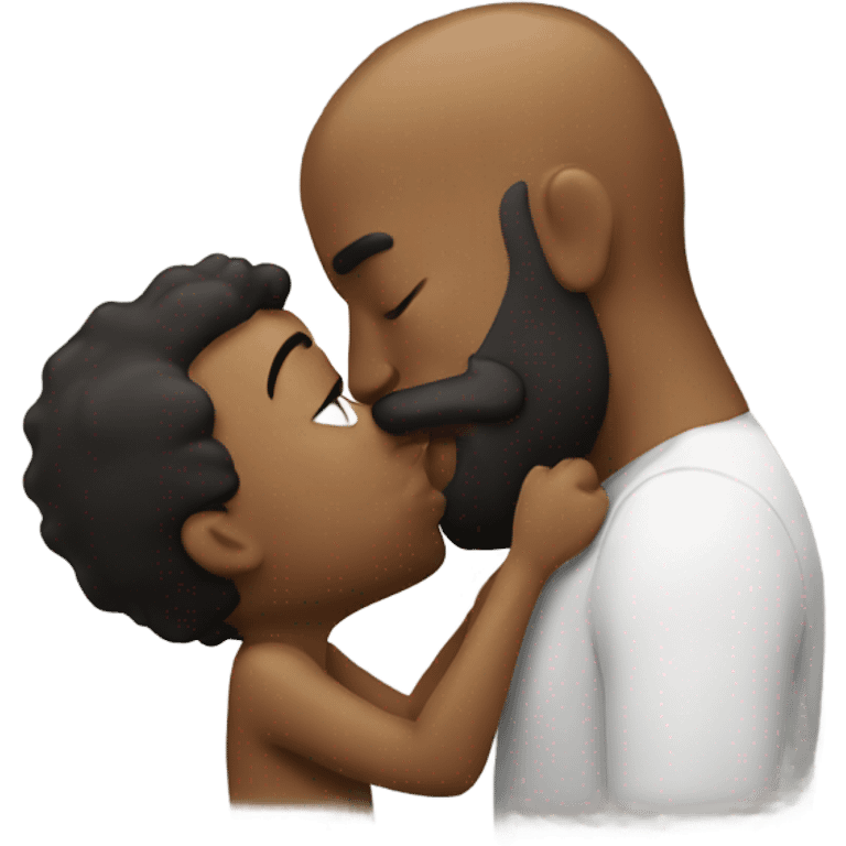 Big men kissing  emoji