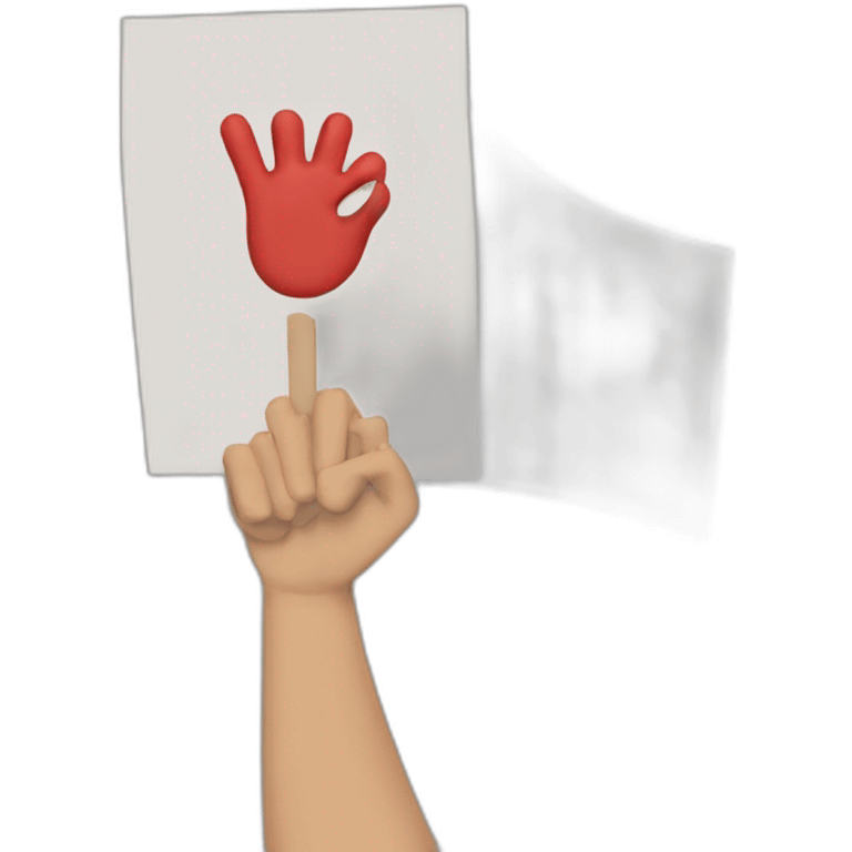 Hands in strike holding a poster with « YES. » on it emoji