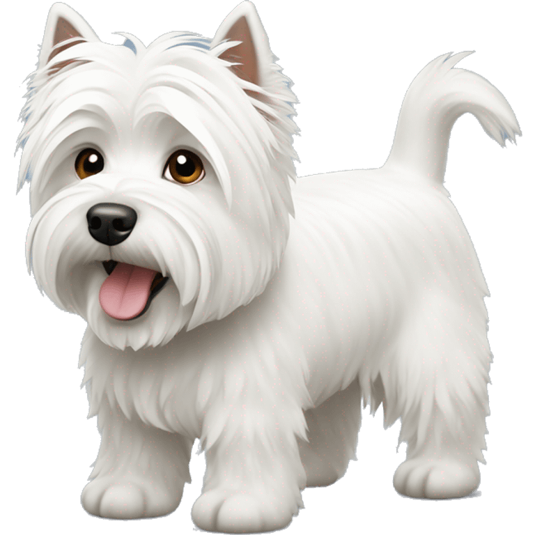 A White fluffy west Highland Terrier emoji