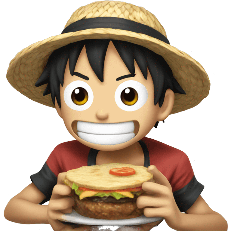 luffy comiendo emoji