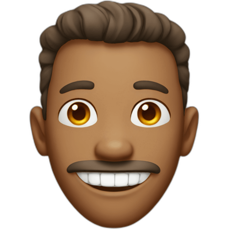 A man smiling with a missing front tooth emoji