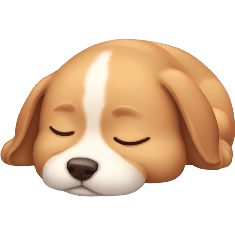 Kawaii dog sleeping emoji