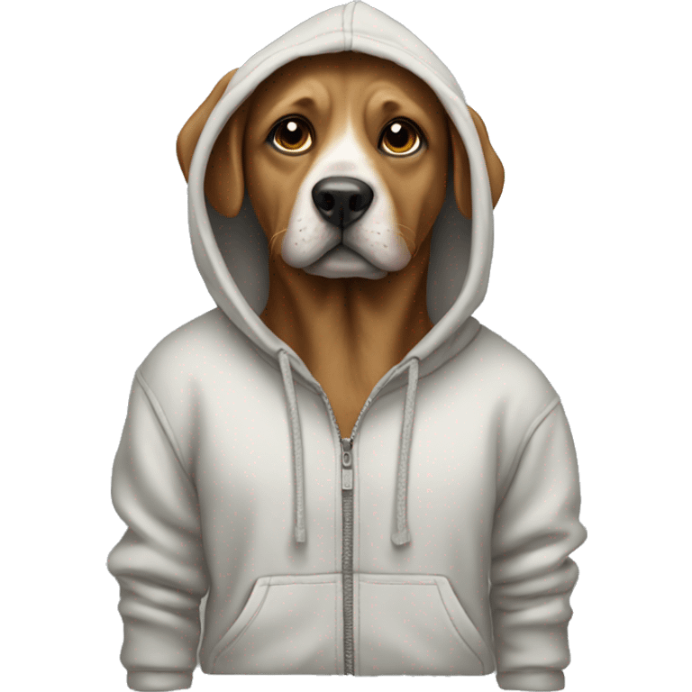 dog weaeing hoodie emoji