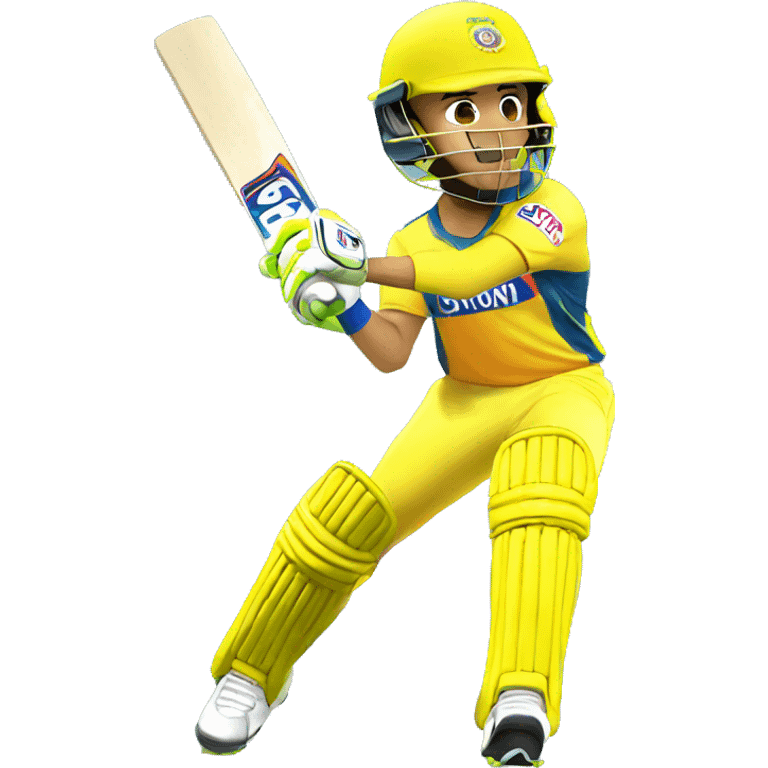 Ms dhoni in yellow jersey  emoji