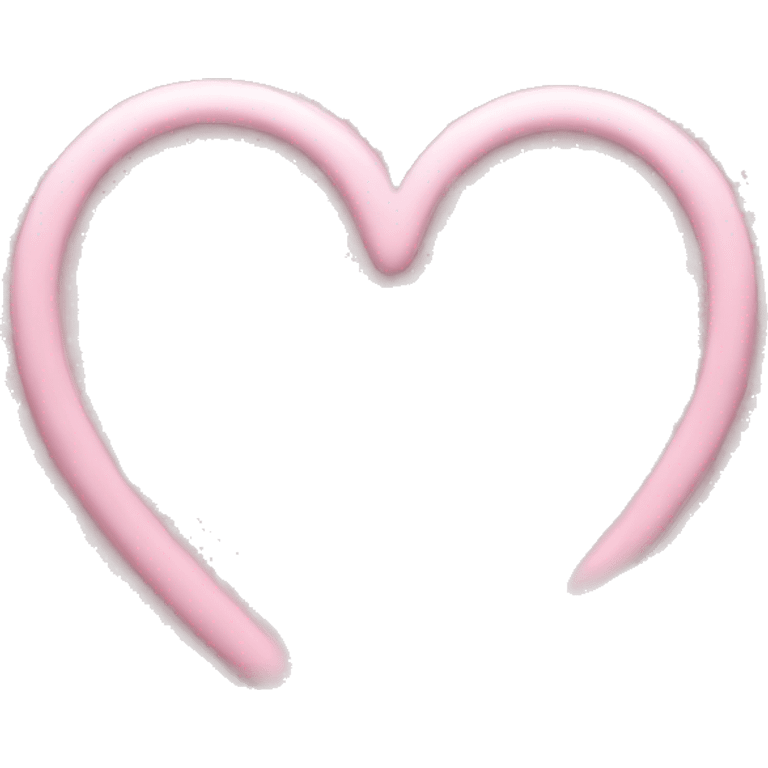 outlined heart light pink  emoji