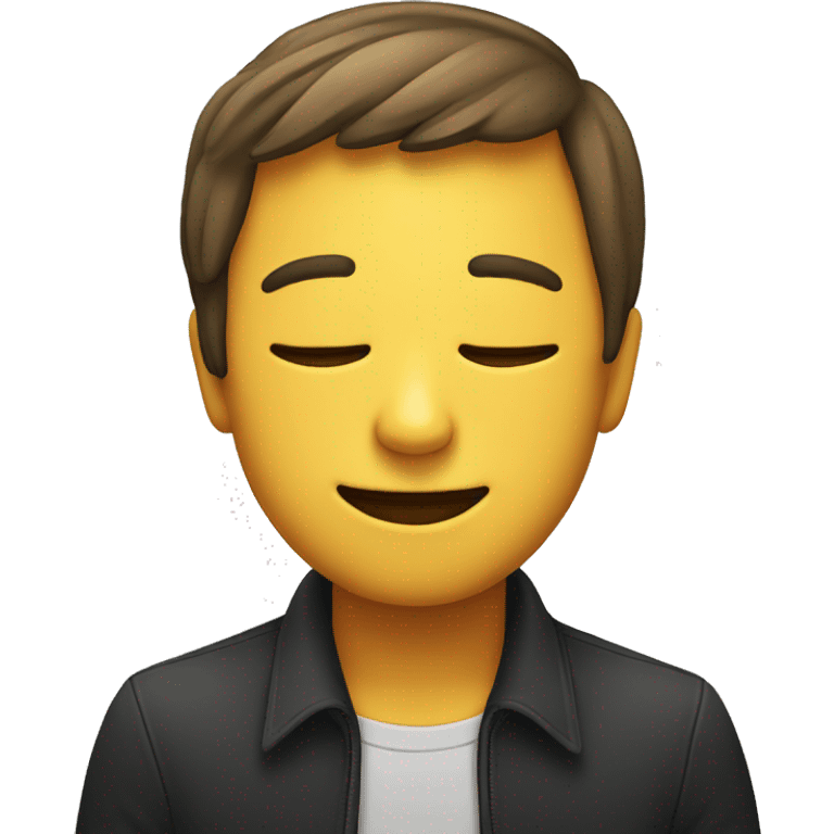 An emoji that is smiling with a closed eye but only the half of the face is visible emoji