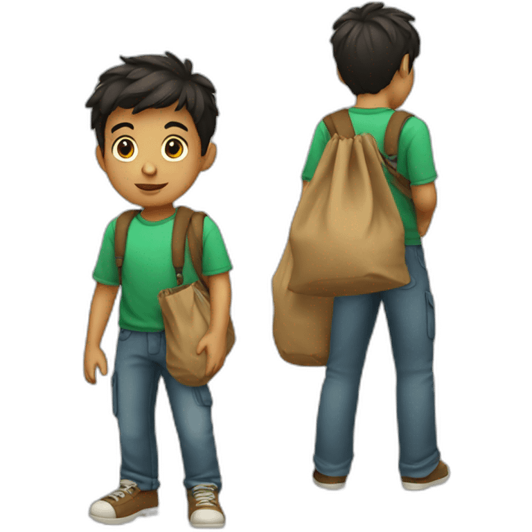 a Boy with Bag emoji