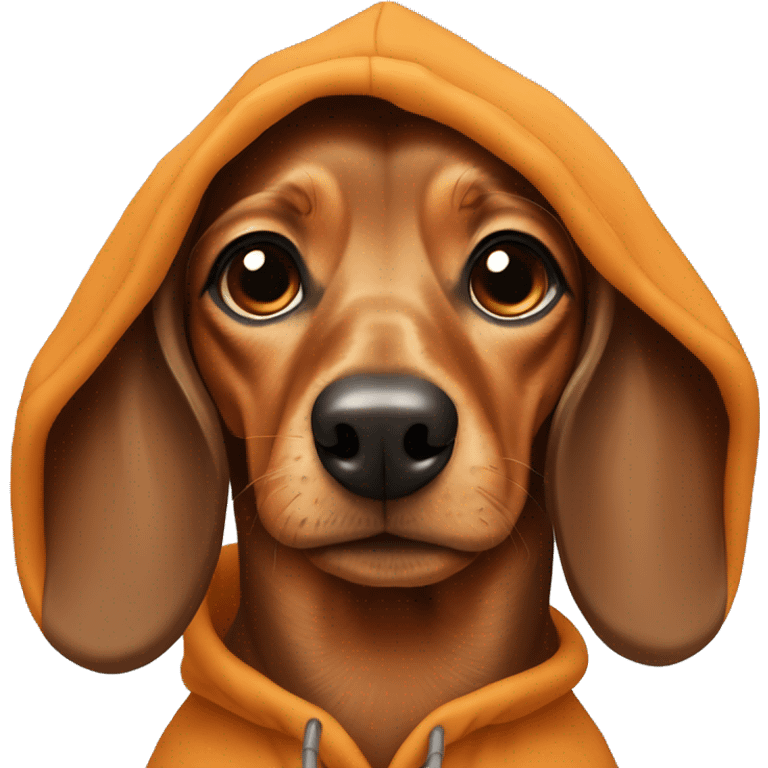 Dachshund with hoddie emoji