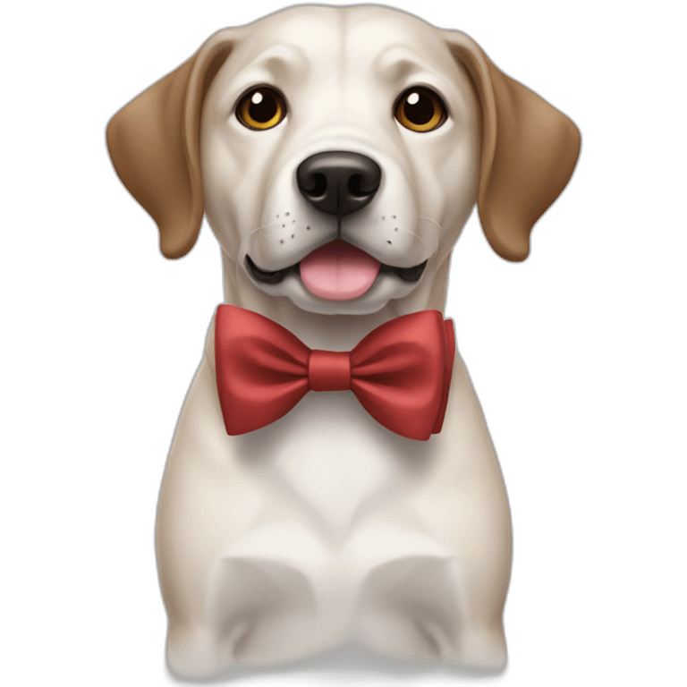 Dog with bow tie emoji