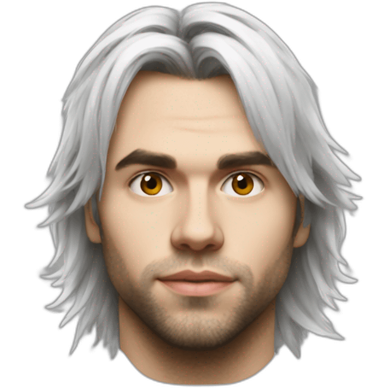 Orelsan White streak hairs france emoji