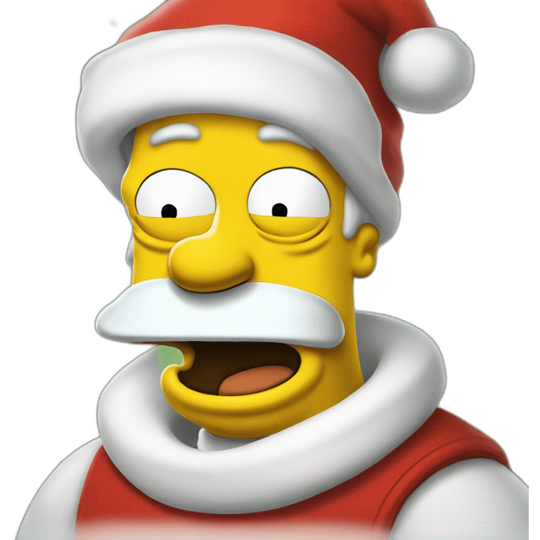 Homer simpson en père Noël emoji