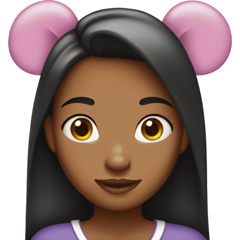 Girl with Minnie ears emoji