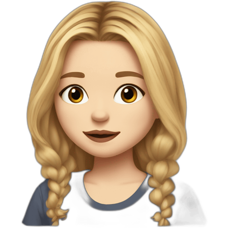 chloë grace moretz cartoon wearing tee emoji