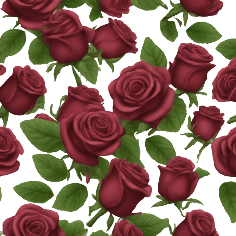 Burgundy roses emoji