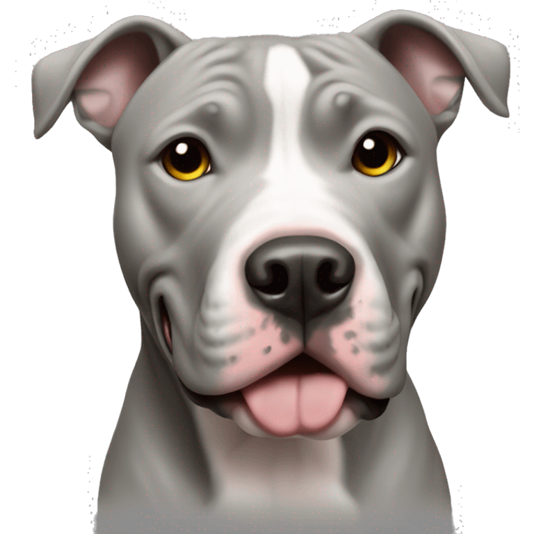 Pit bull light grey  emoji