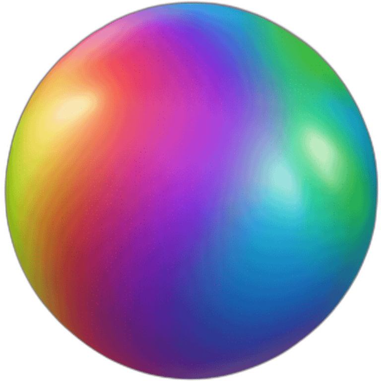 a rainbow ball emoji