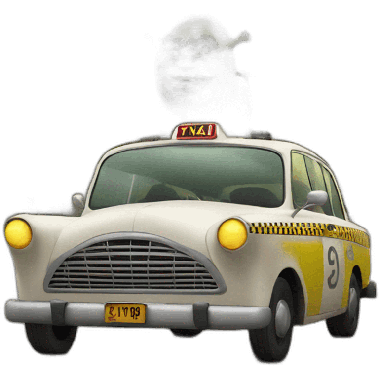 Shrek stoping a taxi emoji